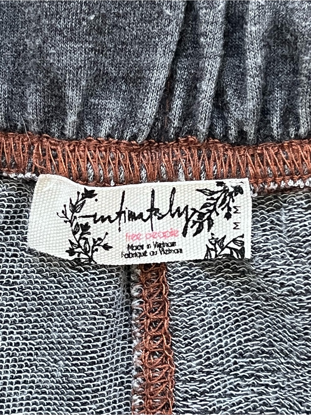 Free People Women’s Gray Cropped Wide Leg Pull On Sweatpants Lounge Pants Pocket - Picture 7 of 7